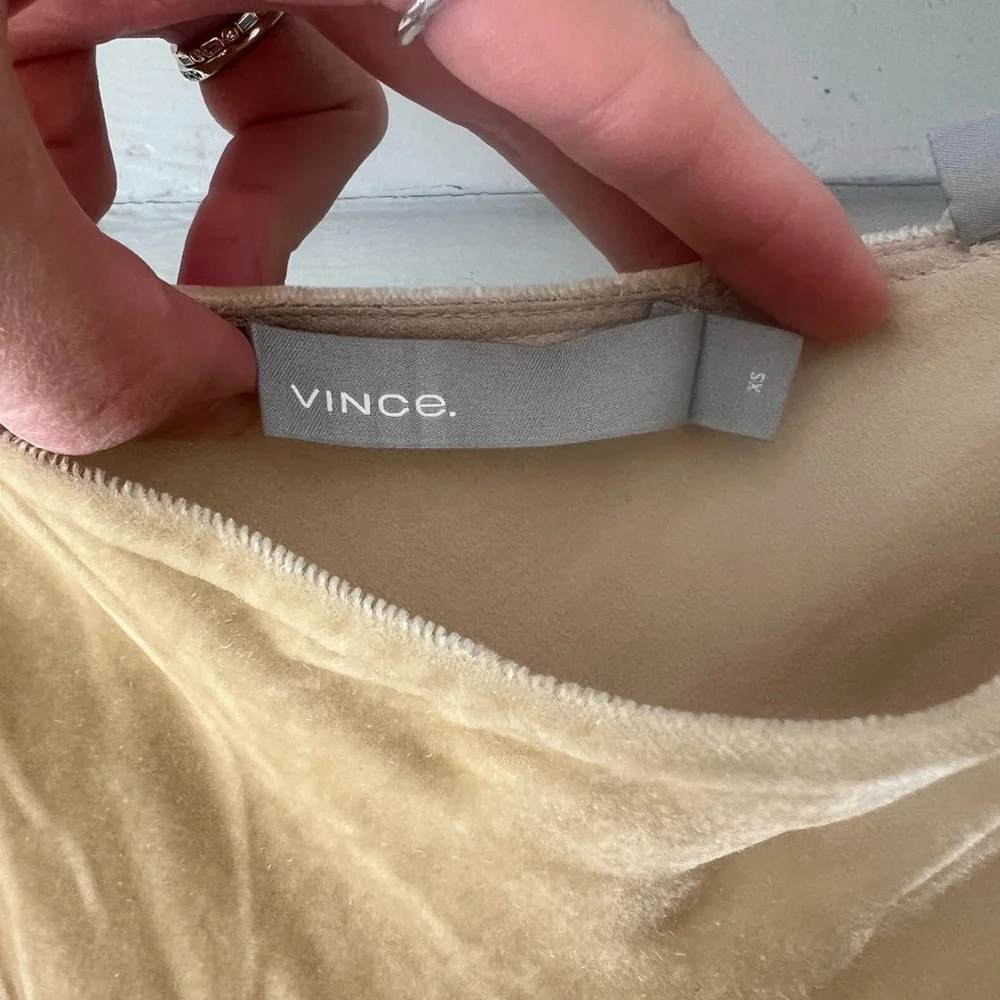 Vince Gold velvet slip Dress - Picture 7 of 9